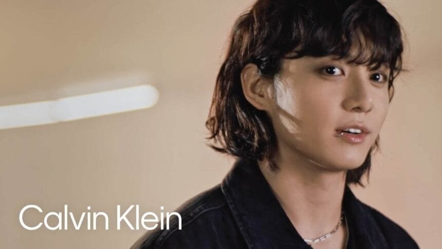 on set with jung kook calvin kle
