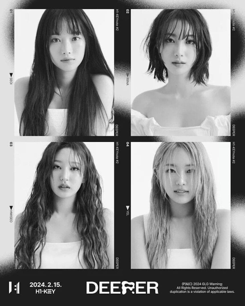 H1 KEY Unveils Black White Deeper Teaser Poster for Upcoming Single