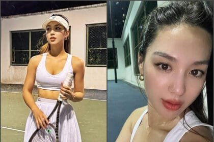 Kim Hee jeong captures attention with her sporty and sweaty tennis look