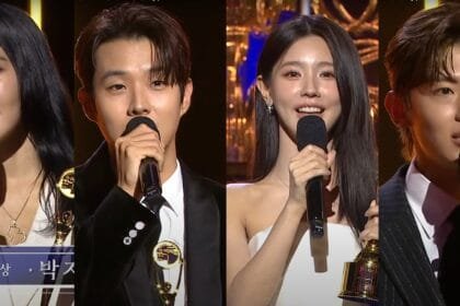 Dex Cho Mi Yeon Choi Woo sik and Park Ji Yoon Share Spoils at Blue Dragon Series Awards