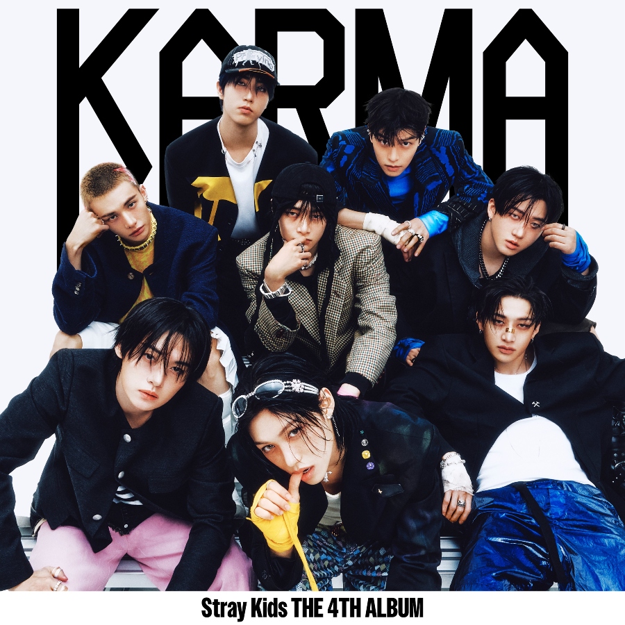 Stray Kids Seungmin and I.N Shine in August 5 Concept Photos for KARMA Comeback Stray Kids’ Seungmin poses in a blue jacket with a relaxed expression, while I.N shows his maknae charm with pink bandages and a styled hat. Group photo features all eight members in sporty outfits and confident gazes, promoting their “TEAM SKZ” summer comeback for the fourth full-length album “KARMA.”