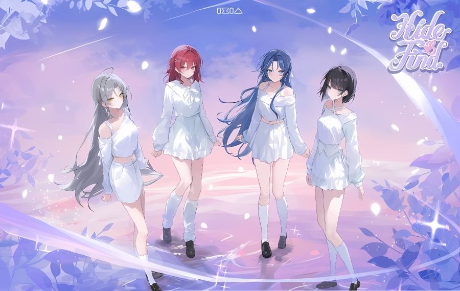 Virtual K pop Girl Group IXIA Debut with Hind Find Promotional image of the virtual girl group IXIA, showing the four members with their names